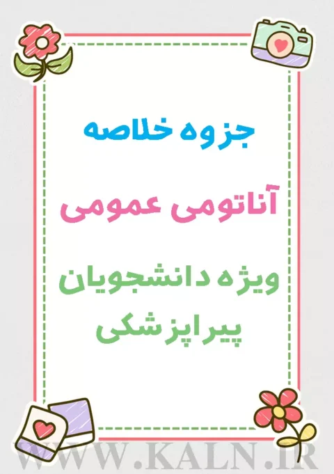 دانلود جزوه خلاصه آناتومی عمومی ویژه رشته های پیراپزشکی | نسخه کامل | PDF