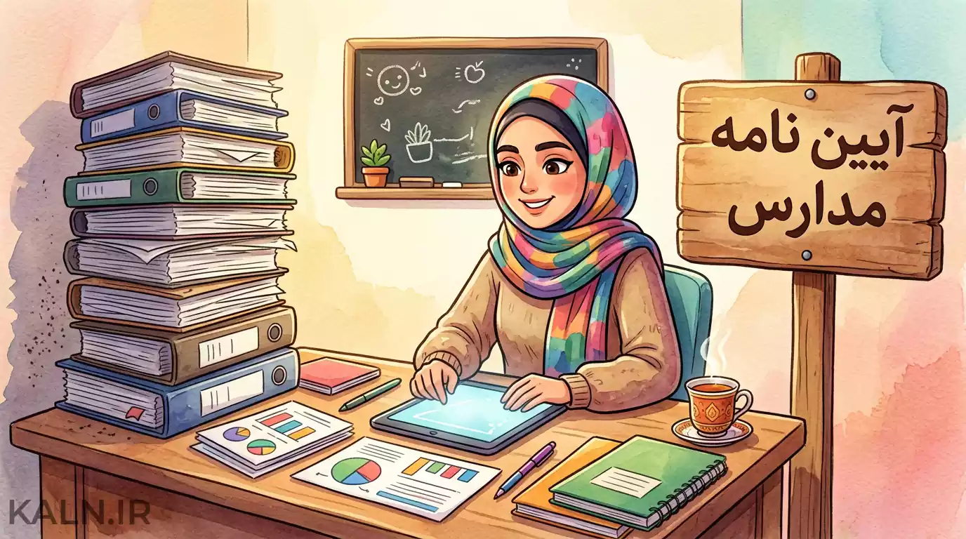 دانلود رایگان جزوه و نمونه سوالات آیین نامه مدارس آزمون استخدامی با جواب